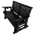 thumbnail image 6 of HDPE Patio Glider, Poly Lumber Weather-Resistant Outdoor Glider Bench, for Patio, Porch, Yard, 2-Seaters, Black, 6 of 6