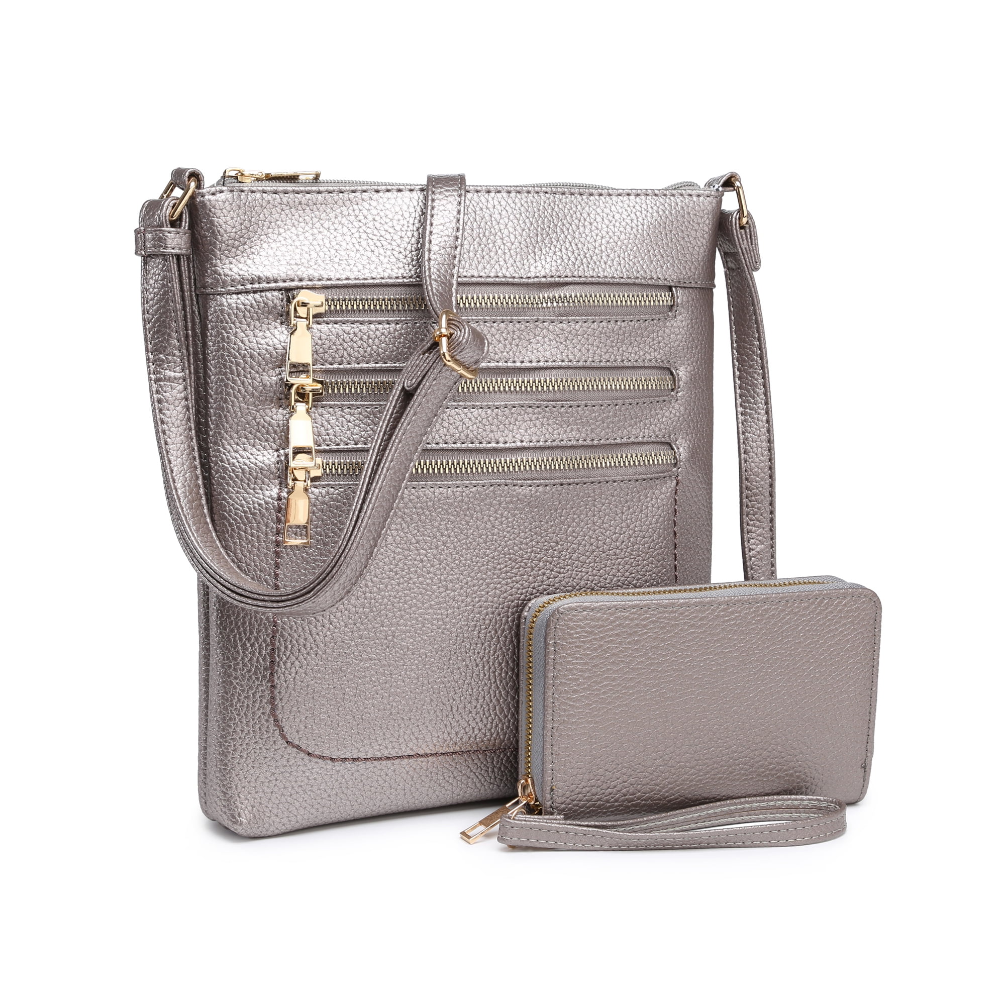 XB Leather MultiPocket Crossbody Purse Messenger Bag Waterproof Cross