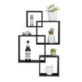 thumbnail image 2 of Danya B. Blocchetto Intersecting Cubes Wall Shelf Unit - Horizontal or Vertical - Black, 2 of 11