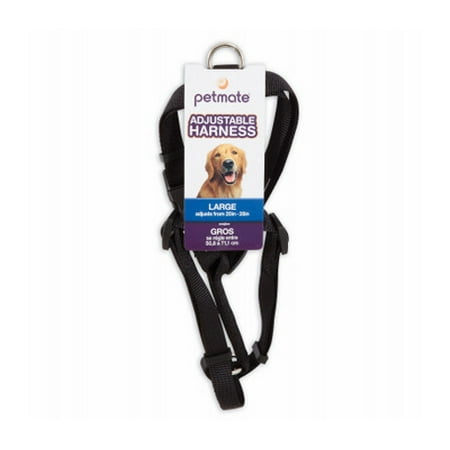 Petmate 19314 3/4 By 20 To 30 Inch Adjustable Black Harness