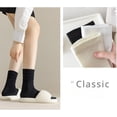 thumbnail image 5 of YooGuoGuo Calf Socks 10 Pairs for Women 5-10 Soft Thin Cotton Knit Breathable Casual Basic Solid Loose Fit Slouch Stretchy, 5 of 7