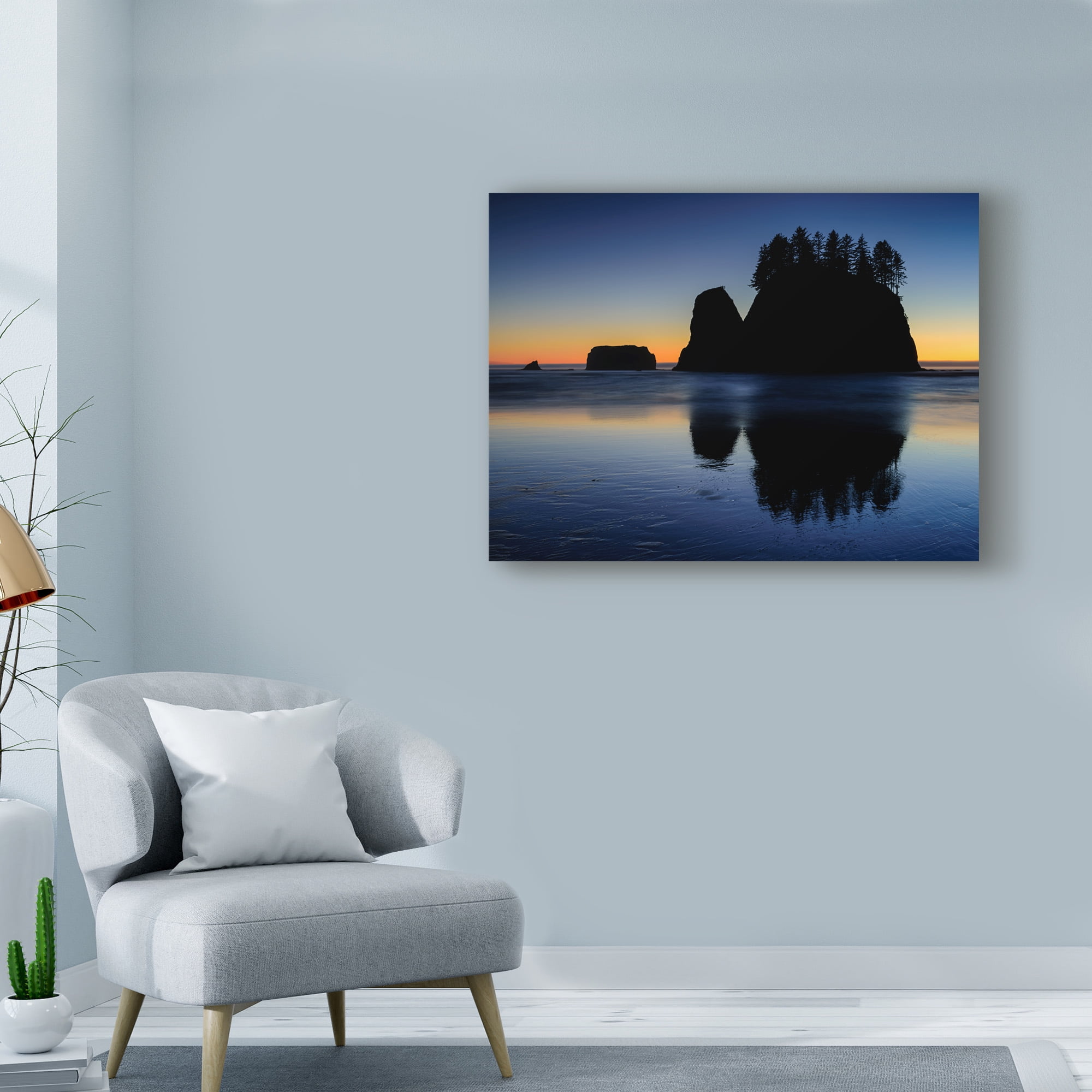 Trademark Fine Art 'Beach Afterglow' Canvas Art by Michael Blanchette Photography