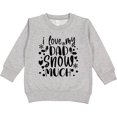 thumbnail image 2 of Inktastic I Love My Dad Snow Much Toddler Sweatshirt, 2 of 4