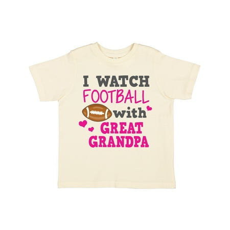 

Inktastic I Watch Football with My Great Grandpa Gift Toddler Toddler Girl T-Shirt