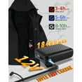 thumbnail image 3 of Fuklindy Graphene Heated Jacket for Men Heat Up to 20HRS 2V Fast Charge 18400mAh Large Capacity Winter Outdoor Lightweight Heating Jackets Battery Powered Heating Jacket for Hiking Skiing Camping, 3 of 5
