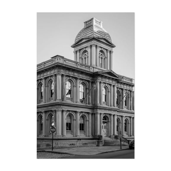 Customs House, Portland B&W - Portland Maine Photography Unframed Wall Art Print 5 x 7 inches