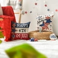 thumbnail image 3 of Sm:)e Stars and Stripes Polka Dot Stars Happy Fourth of July Throw Pillow Cover 18x18 Inch Set of 4, Polyester Patriotic Outdoor Pillow Case for Sofa Couch, 3 of 6