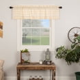 thumbnail image 4 of VHC Brands Annie Buffalo Check Cotton Farmhouse Kitchen Curtains Rod Pocket 16x60 Valance, Tan, 4 of 7