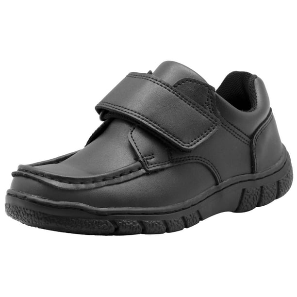 Apakowa Boys School Uniform Shoes Adjustable Strap Comfort Dress Loafer ...