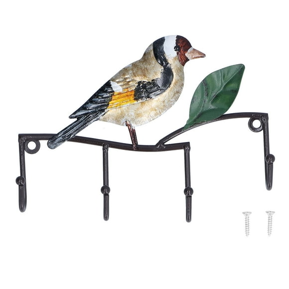 Gancho para llaves de hierro con forma de pájaro, para pared, colgador de llaves, para puerta, perchero, perchero para dormitorio, sala de estar