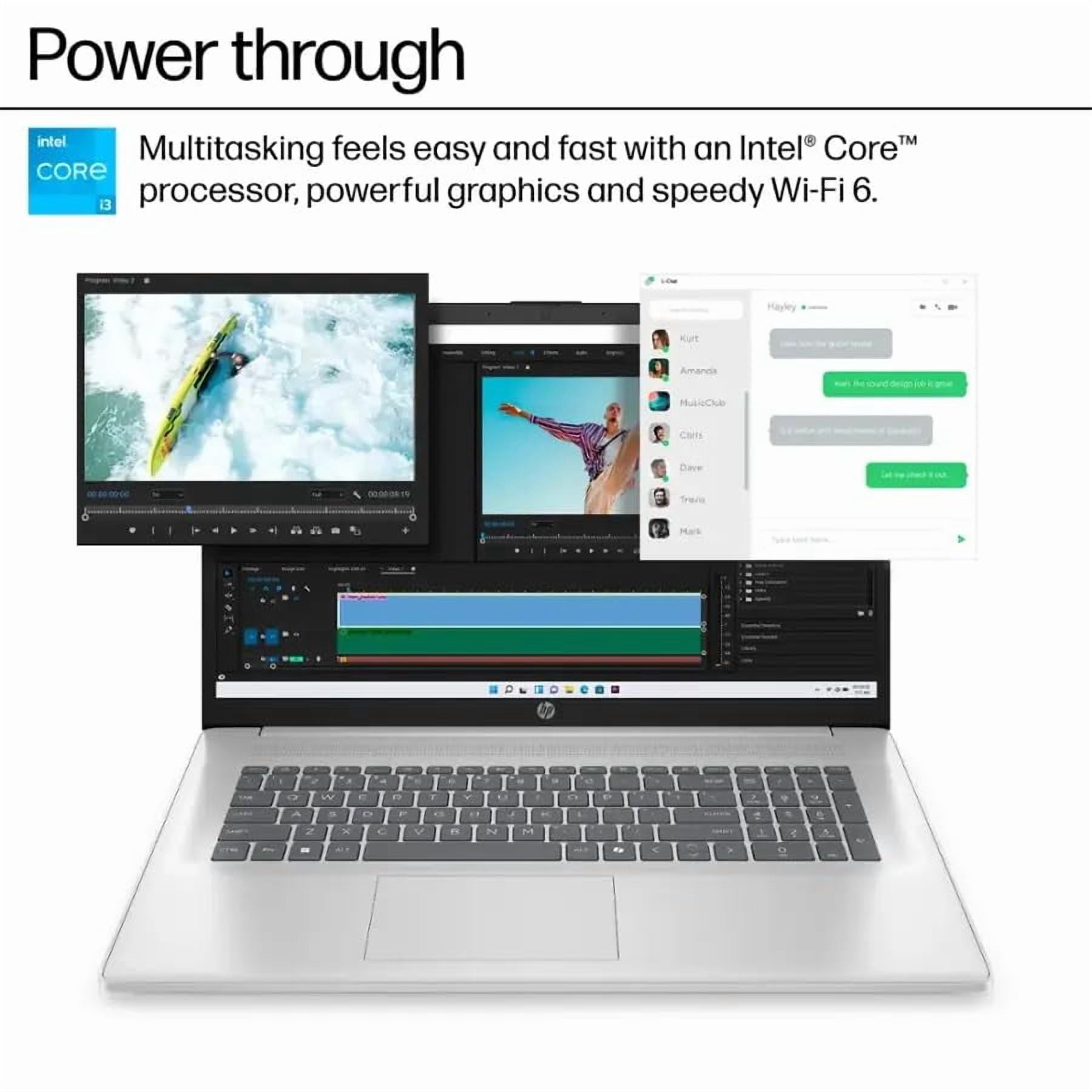 HP 17.3" Laptop for Business and Students 2025 * w/Office & External DVD Drive * HD+ Anti-Glare Display * Intel (8-Core) i3 - N305 * Win 11 Pro * Wi-Fi 6 * Copilot AI * 32GB RAM * 1TB SSD