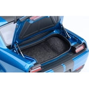 2023 Dodge Challenger SRT Super Stock Frostbite Blue Metallic with Carbon Stripes 1/18 Model Car by Autoart