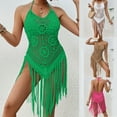 thumbnail image 4 of ZPAQI Women Crochet Bathing Suit Cover Up Beach Cover Up Tassels Swimsuit Cover Up, 4 of 18