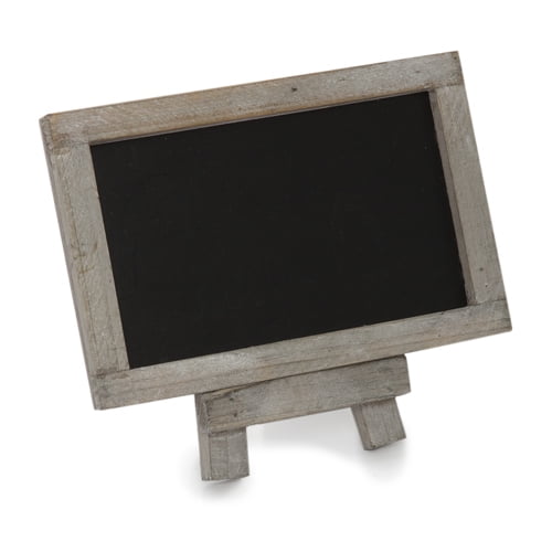 Bodhi2000 12 Pcs Mini Wooden Blackboard Chalkboard for Message Board Signs Home Wedding Love Heart With Stand