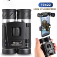 thumbnail image 1 of 10x22 Small Compact Binoculars, HD Professional/Daily Waterproof Mini Pocket Folding Binoculars, 1 of 6