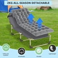 thumbnail image 3 of Jacgood 2 pcs Upgraded Folding Camping Cot for Adults, 28.7in Wide Heavy Duty Folding Portable Bed with Padded for Camping Tent Office Outdoor Travel,Gray, 3 of 8