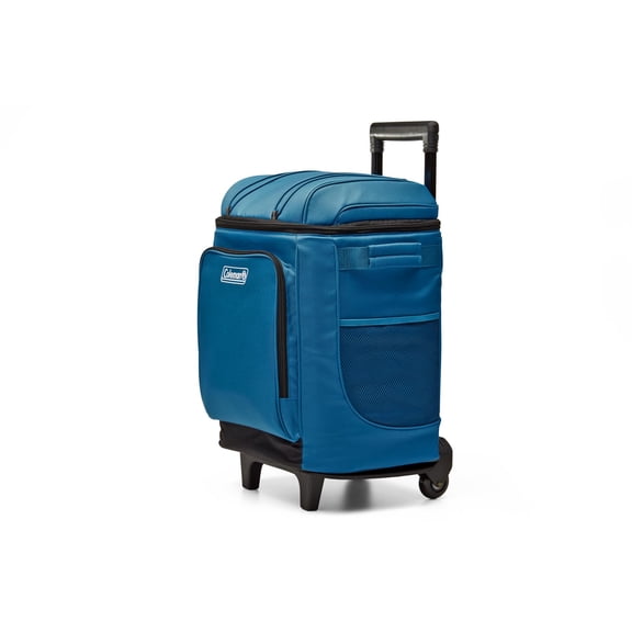 Hielera Flexible con Ruedas y Asa 42 latas Azul Coleman azul Están
