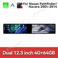 thumbnail image 2 of ZWNAV Dual 12.3 inch Screen Car Radio For Nissan Pathfinder/Navara 2004-2014 Android GPS Navigation Multimedia Video Player Stereo Receiver Head Unit, 2 of 14