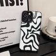 thumbnail image 5 of Ownest compatible with iPhone 12 Pro Max case with fashion simple cute zebra stripes pattern case for women girls soft silicone Protection Case for iPhone 12 Pro Max-Black, 5 of 9