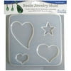 493931 Resin Jewelry Mold 4 Cavity-Hearts-Stars