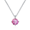 Pink, variant on 1Ct Test Passed Moissanite Diamond Pendant for Women Classic S925 Silver Jewelry Brilliant Halo Gift