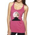 thumbnail image 1 of Wild Bobby, Hip Marilyn Monroe Portrait Classic Beauty Pose, Famous People, Women Tri-Blend Racerback Tank Top, Vintage Pink, Medium, 1 of 4