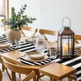 thumbnail image 6 of Black Striped Round 15 Inch Placemats Set of 6, Modern Simple Monochrome Geometric White HeatResistant Non Slip Place Mats for Dining Table, Wipeable Braided Kitchen Table Mats for Housewarming, 6 of 9