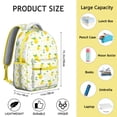 thumbnail image 2 of Fresh Lemon Students Backpack Cute Yellow Fruit School Bag with Floral I Love Lemons Pattern, Lightweight and Adjustable Strap, 2 of 6