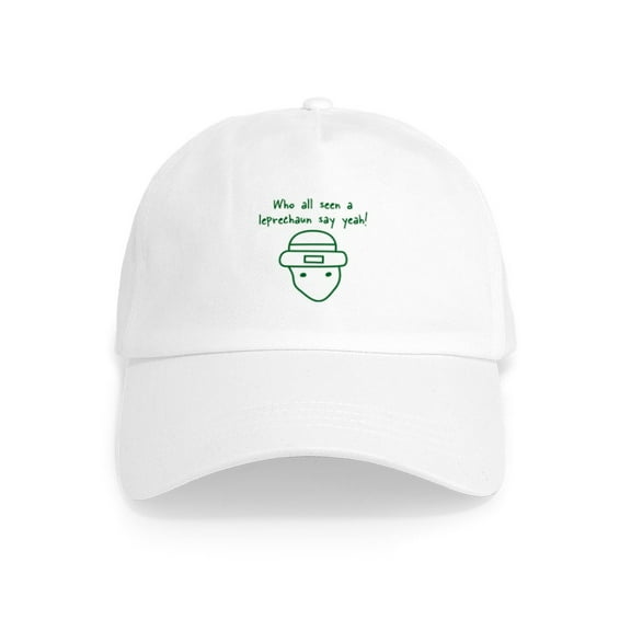 CafePress - Who All Seen The Leprechaun, Cap - Adjustable 100% Brushed Unisex Casual Cotton Baseball Cap, Beige, 1