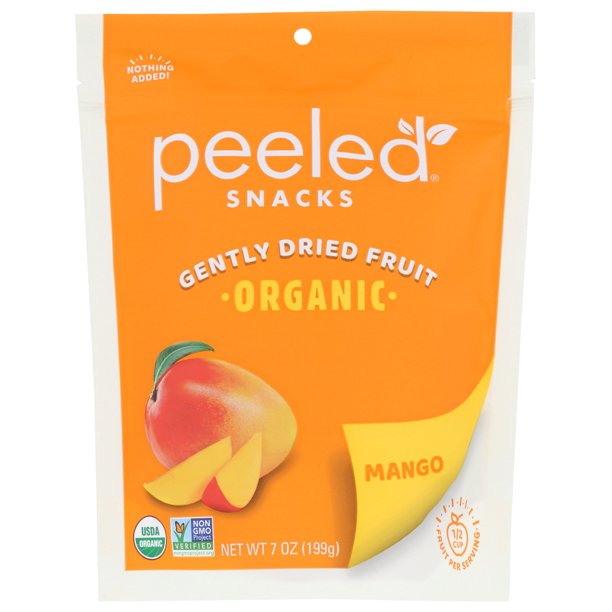 Peeled Snacks Organic Dried Fruit Mango, 7 oz, Case Of 6