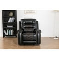 thumbnail image 5 of Ilyiano Two Tone Faux Leather Rocker Recliner In Black, 5 of 5