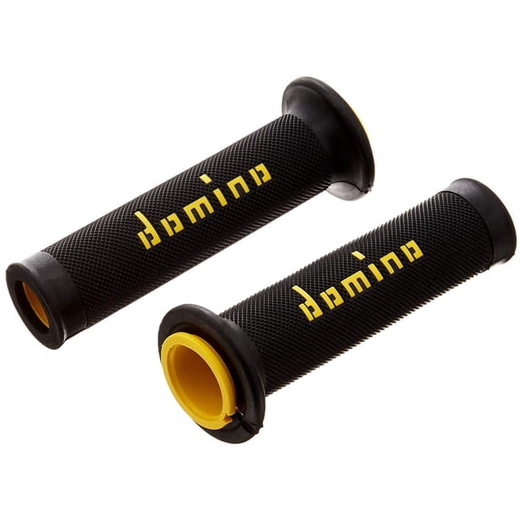 Domino MotoGP Handlebar Grips | Black/Yellow | Twist Throttle (A01041C4740B7-0)