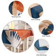 thumbnail image 6 of Blue Orange Red Boho Rectangle/Square/Round Waterproof Tablecloths 60x102 inch Modern Geometric Abstract Art Middle Century Polyester Table Cloth Table Cover Tabletop for Wedding Party, 6 of 6