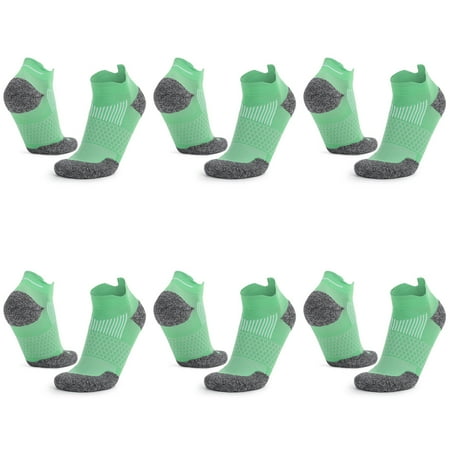 

Mens Athletic Ankle Socks Running Low Cut 6 Pairs(M(39-45cm) Green)
