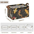 thumbnail image 7 of Yayeee Foldable Storage Basket for Shelves with Handles Waterproof Cloth Bins, Black Fish Pattern, 7 of 7