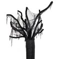 thumbnail image 4 of Northlight Standing Draped Ghost Tree Halloween Decoration - 7.5' - Black and Gray, 4 of 9