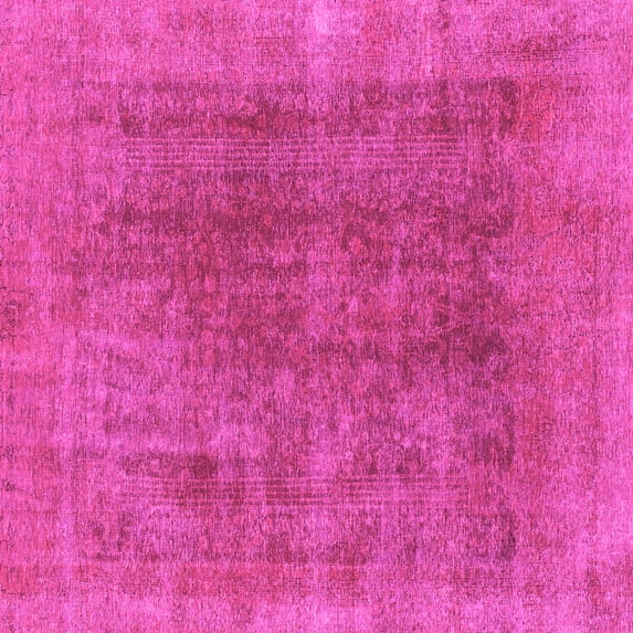 Ahgly Company Indoor Square Abstract Pink Modern Area Rugs, 8' Square