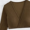 thumbnail image 2 of Gibobby Trajes de Baño para Mujer Bikini de talle para mujer con cuello en V, traje de baño de manga larga, bañador , conjunto de ropa interior deportiva(Café,M), 2 of 5