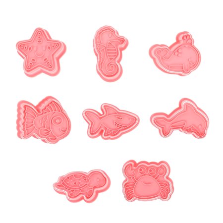 

8pcs Cookie Molds Silicone Star Fish Molds Silicone Molds for Baking Animal Molds