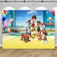 thumbnail image 3 of Telón de fondo para cumpleaños con temática de la Patrulla Canina, decoración para fiesta de primer niño y niña, fondo para fotografía, pancarta de cachorro, póster, estudio fotográfico, 3 of 5