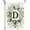 Initial D, variant on Monogram Garden Flag Initial Letter B 12x18 Inch Double Sided for Outsdie, Small Spring Floral Family Last Name Welcome Decoration for Outdoor Lawn Yard