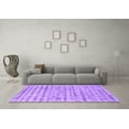 thumbnail image 3 of Ahgly Company Indoor Square Abstract Purple Contemporary Area Rugs, 4' Square, 3 of 4