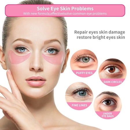 BREYLEE Rose Eye Mask– 60 Pcs - Eye Treatment Mask, Under Eye Bags Treatment, Under Eye Masks for Puffy Eyes, Anti-Aging,Anti-Wrinkle and Fine Lines, Under eye Dark Circles