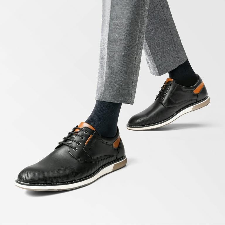 Men\'s Casual Dress Oxfords Business Formal Derby Sneakers Lace Up Bruno Marc Men main image 2