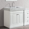 thumbnail image 5 of Design Element Odyssey 88" Double Ramp Sink Bathroom Vanity Set in White with Carrara Marble Top, 5 of 5