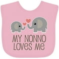 thumbnail image 3 of Inktastic My Nonno Loves Me Grandson Boys or Girls Baby Bib, 3 of 4