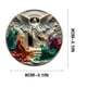 thumbnail image 3 of Corona navideña con forma de círculo de nacimiento y sublimación, decoración religiosa, colgante para árbol de Navidad, regalo para amigos y familiares., 3 of 5