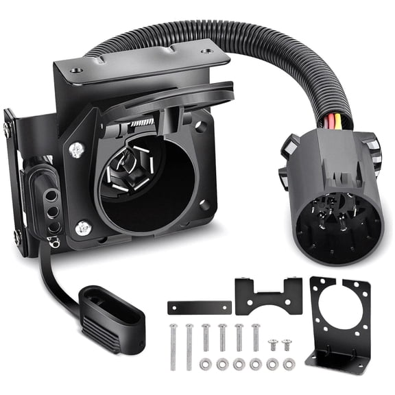 TAPDRA 7 Way RV USCAR Plug 4 Pin Socket Trailer Wiring Harness for Ford F150 F250 Sierra Chevy Silverado Durable