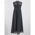 thumbnail image 4 of TiaoBug Flower Girls Maxi Dress Chiffon Junior Prom Wedding Bridesmaid Gown Gray 16, 4 of 7