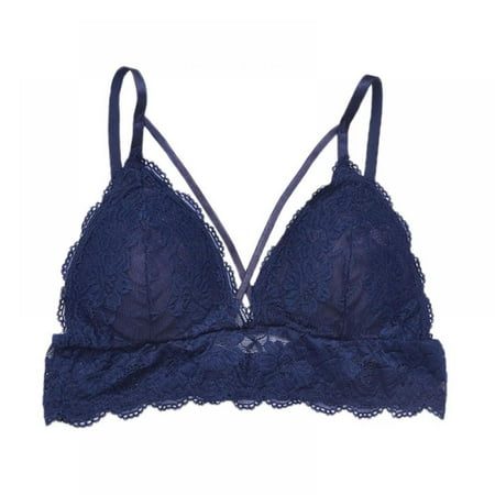 

Lace Bralettes for Women Bralette Padded Lace Bra Removable Chest Pad